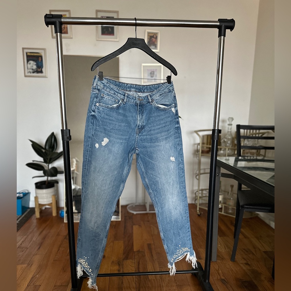 Distressed Pearl denim